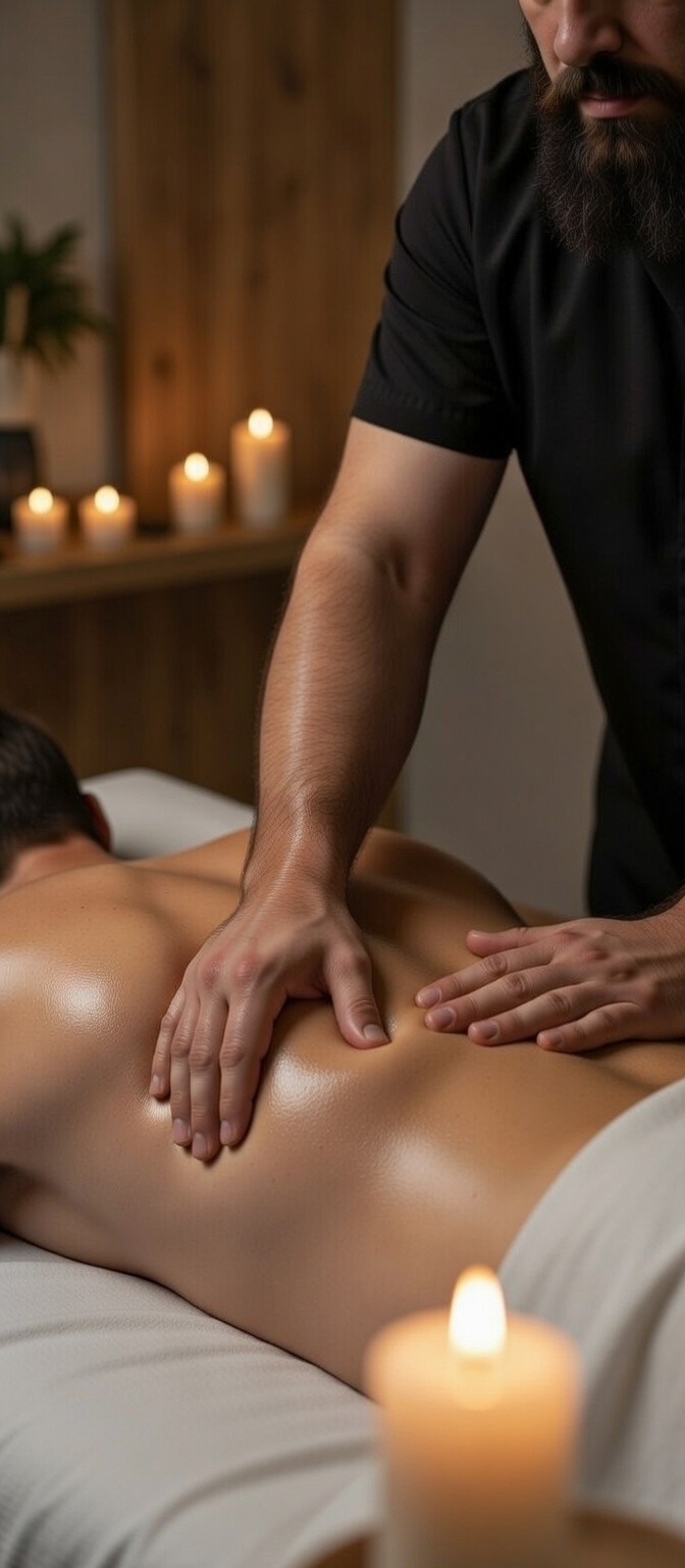 Trabajo de masaje profundo en zona lumbar y dorsal, Pactiacalli CDMX